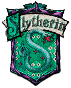 Slytherin vapensköld strykjärnsmärke, Harry Potter