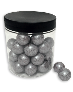 Lakrits/chokladbollar i silver med logotyp, 135 g