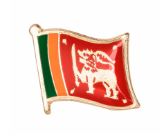 Sri Lanka flagga emaljpin 19x16mm