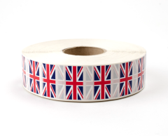 Brittiska flagg klistermärken på rulle - 4000 st.