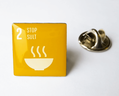 Stoppa hungern tryckt pin SDG globalt mål nr 2