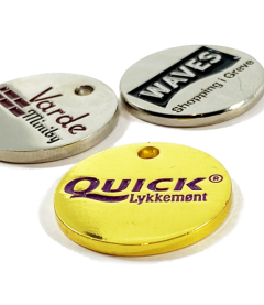 Kundvagnsmynt i metall