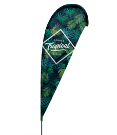 Beachflagga - Dropform med eget motiv