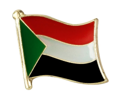 Sudan flagga emaljpin, 19x16mm