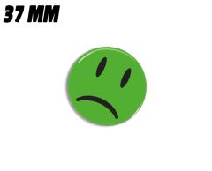 Grön sur smiley magnet 37mm