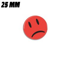 Röd sur smiley magnet 25mm