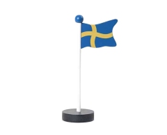 Svensk bordsflagga i trä 25 cm 