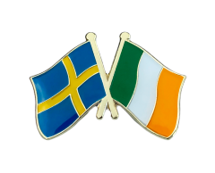 Sverige - Irland flagga vänskaps pin