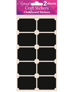 Blackboard klistermärken etiketter, rektangulära 20 st
