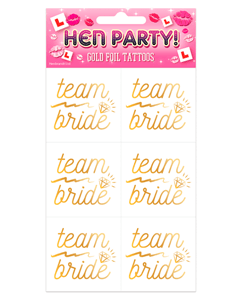 Team bride temporär guldtatuering