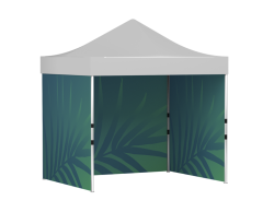 Helsidig vägg för reklamtält 2x2