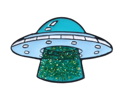 UFO glitterpin 35x22mm