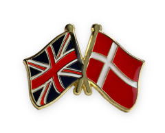 United Kingdom - Denmark friendship flag pin (UK/DK)