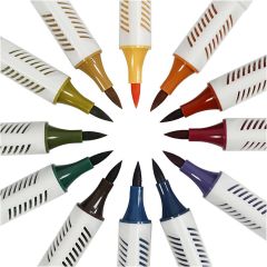 Sketch Marker dubbla pennor, naturliga färger, 12 st. 