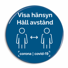 Visa hänsyn knapp blå