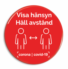 Visa hänsyn knapp röd 