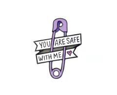 Du är trygg med mig säkerhetsnåls-pin